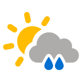 Patchy cloud with showers Patchy cloud with showers