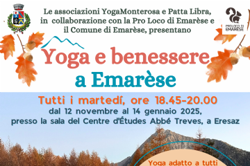 Corso YOGA e BENESSERE a Emarese