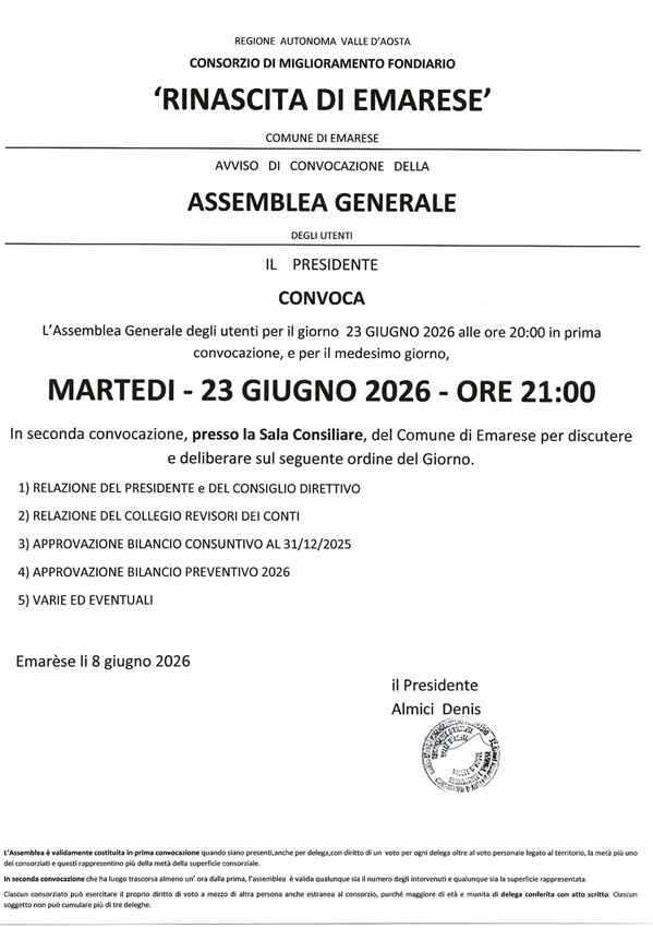 Assemblea Generale del Consorzio