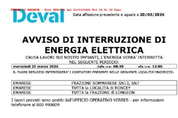 Sospensione energia elettrica